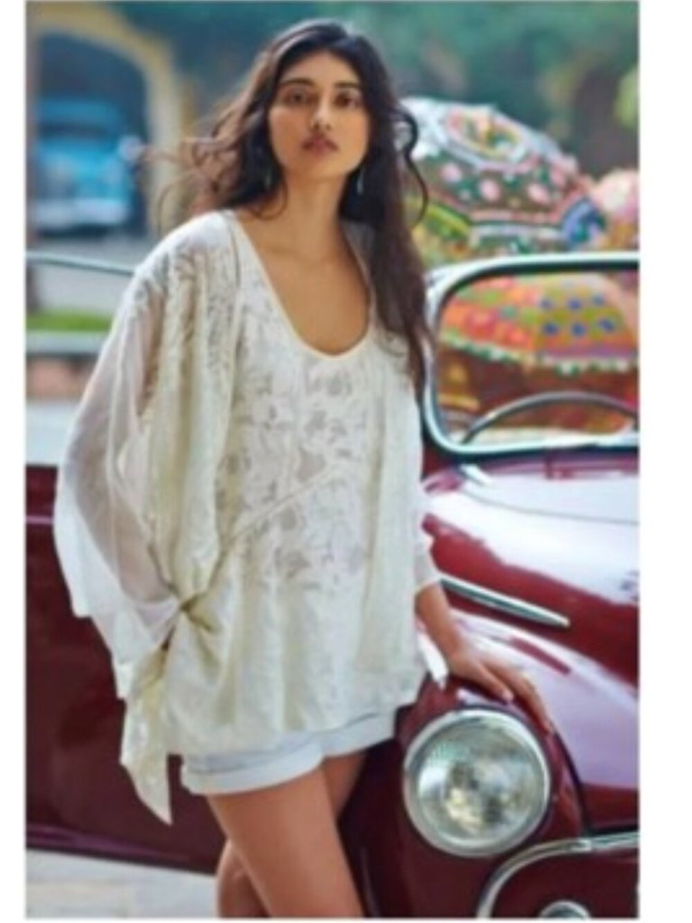 Anthropologie Beyond Vintage Embroidered Lace Kimono – Size XS/Small